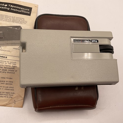 Vintage Optical Tape Measure Ranging Device M-100 Leather Case 1970’s USA - Picture 3 of 5