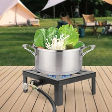 Propane Cooker Burner Stove Gas Outdoor Cooking Camping Stand BBQ Grill + Hose