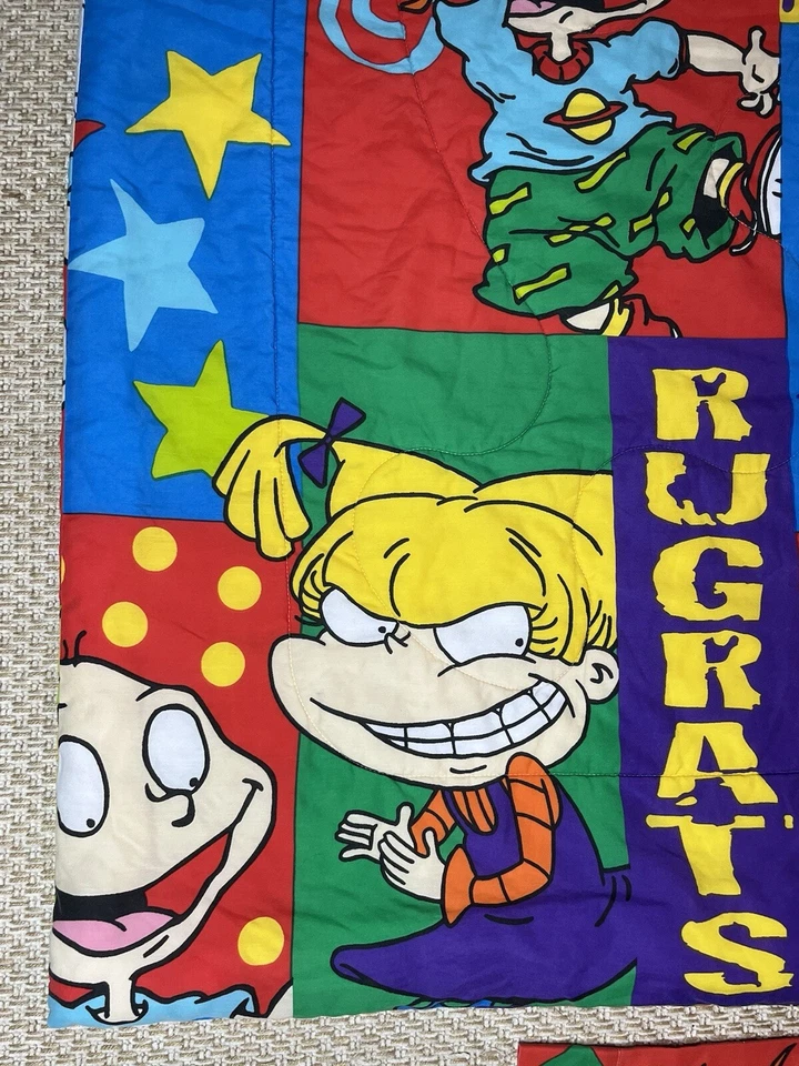 Vintage 1997 Viacom Rugrats Nickelodeon Twin Comforter Blanket/ Pillowcase - Image 4 of 4