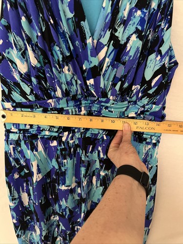 Evan Picone Black Label Women's Dress Sz 12 Multicolor Stretch Sleeveless - Picture 15 of 17