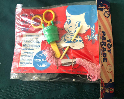 Vintage Lido Toy Co Knitting Spool Set Sealed 1950's Toy