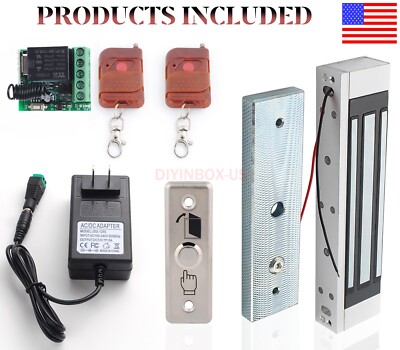 180kg/280kg Electric Magnetic Door Lock Set Remote Control Holding Force Securit