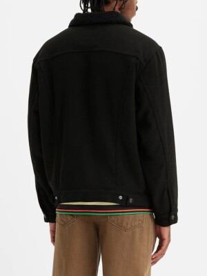 Levi's Men's Relaxed Fit Sherpa Trucker Jacket Black XX-Large