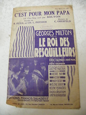 Noten Akkordeon - C'est pour mon papa Georges Milton Le Roi des resquilleurs