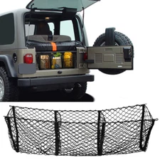 3 Pocket Car Mesh Net Heavy-Duty Holder Accessories For Jeep Wrangler 2018-2024