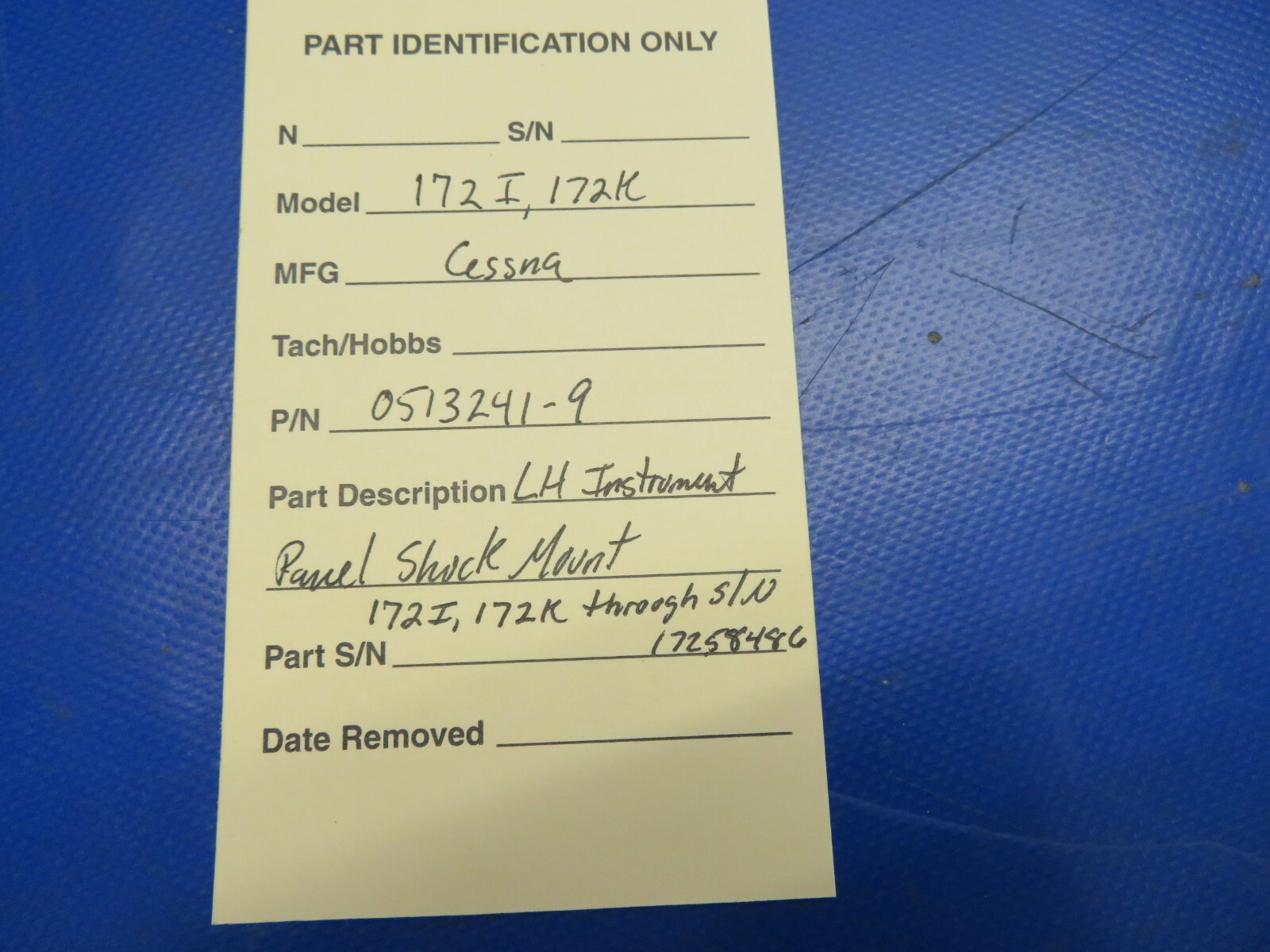 Cessna 172I, 172K LH Instrument Panel Shock Mount P/N 05132419 (0720