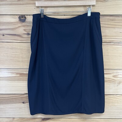 MaxMara Skirt 14 Black Pencil Short Lined Made in Italy Pockets Classic B166