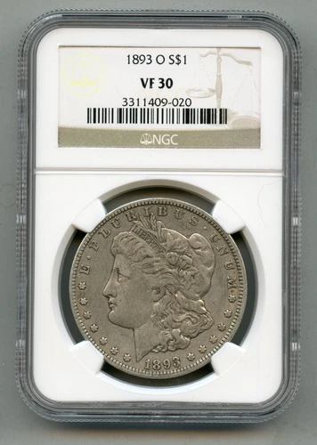 1893 O Morgan Silver Dollar NGC VF 30