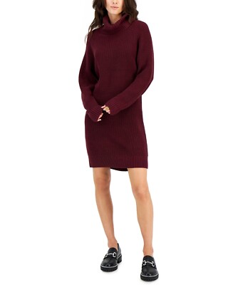 INC International Concepts Turtleneck Sweater Dress Sz M, Port