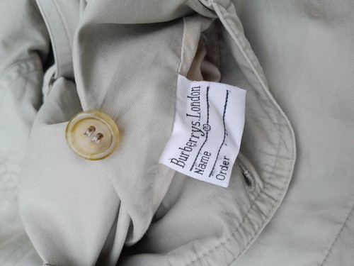 Vintage Burberry Trench Coat Mens XXXL UK 50 Putty Wool Lining Made in England - 第 20/24 張圖片