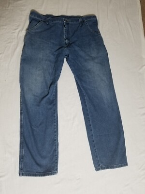 Wrangler Jeans 38x32 Vintage VTG Blue Denim Men's With Hammer Loop Extra Pockets