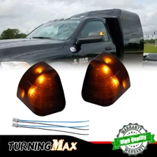 2x Smoked Amber LED Lamps For 11-17 Ram 1500 2500 3500 Side Mirror Signal Lights