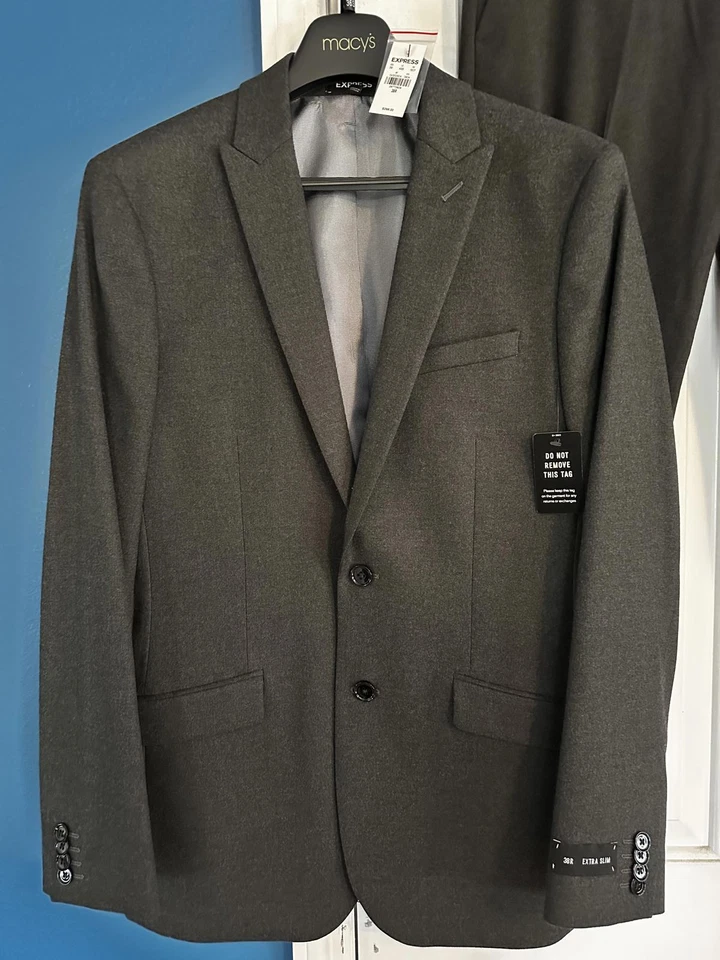 NWT Fantastic Men’s Express Gray 2 pc Suit!  - Image 2 of 4