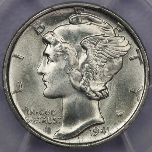 1941 10c Mercury Dime - PCGS MS 66