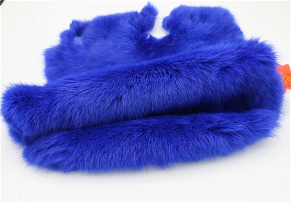 Piel de conejo teñida piel cuero real piel piel 19 colores prendas de entrenamiento de animales Foto 3 de 4