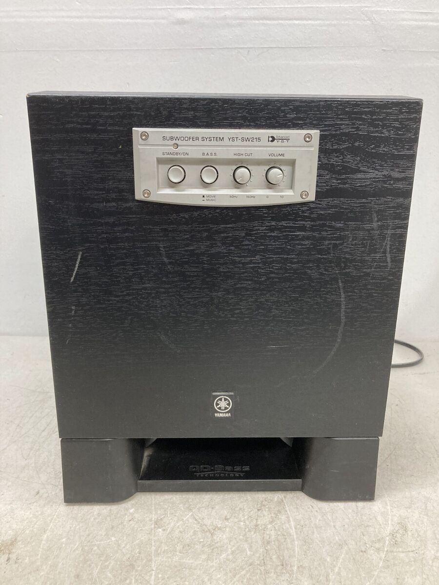 Yamaha Subwoofer YST-SW215 Powered Subwoofer Black Woodgrain Yamaha Subwoofer YST-SW215 Powered Subwoofer Black Woodgrain