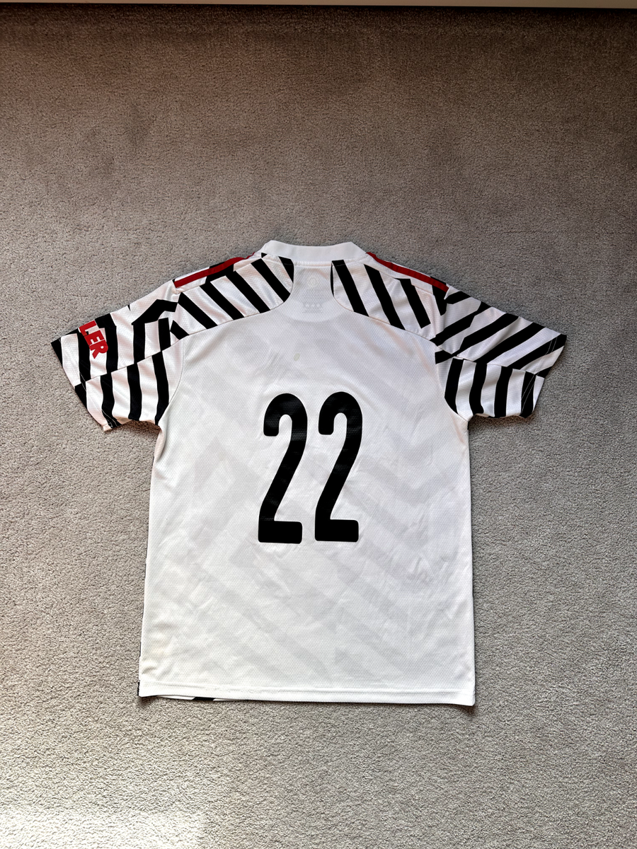 Manchester United 2020-2021 Football Soccer Jersey White Black