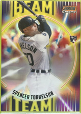 2022 Topps Stadium Club Chrome Spencer Torkelson Beam Team Orange /25 #BT-22 RC