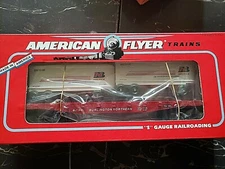 American Flyer 1995 TCA Burlington Northern Flat Car with Vans, NIB AMF 48491