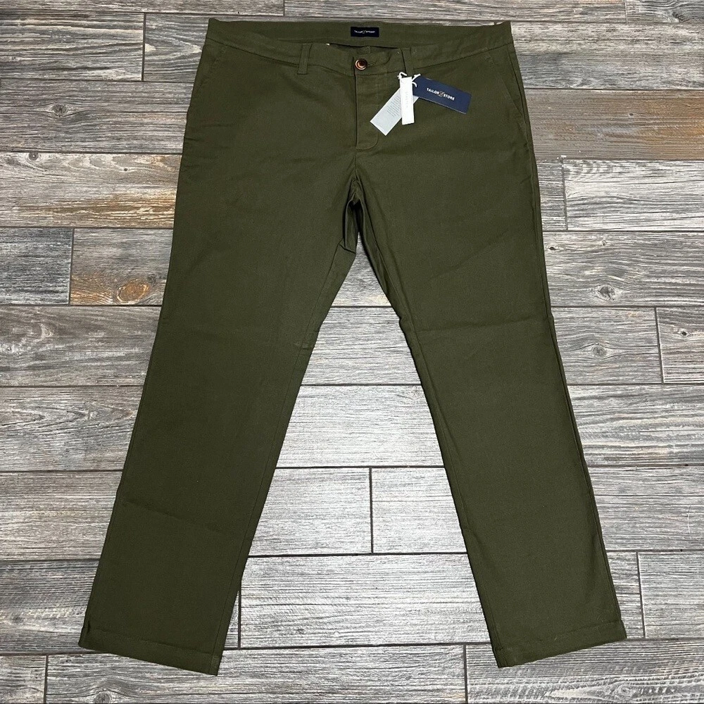 Olive green chino best sale pants