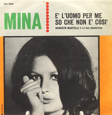 disco vinile 45 giri mina rifi è l'uomo per me so che non è così