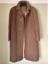 Stunning JOSEPH ABBOUD Vintage Virgin Wool Overcoat Golden Italy FINAL REDUCTION