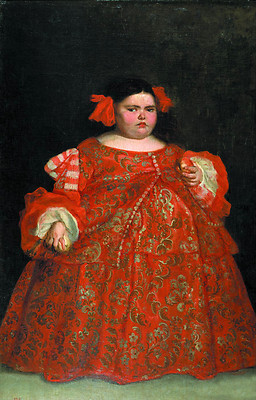 the monster dressed from Series Why Are Monsters 1950s Oil painting Eugenia Martinez Vallejo,