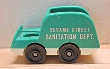 Vintage Fisher Price Little People 938 Sesame Street Sanitation Garbage Truck