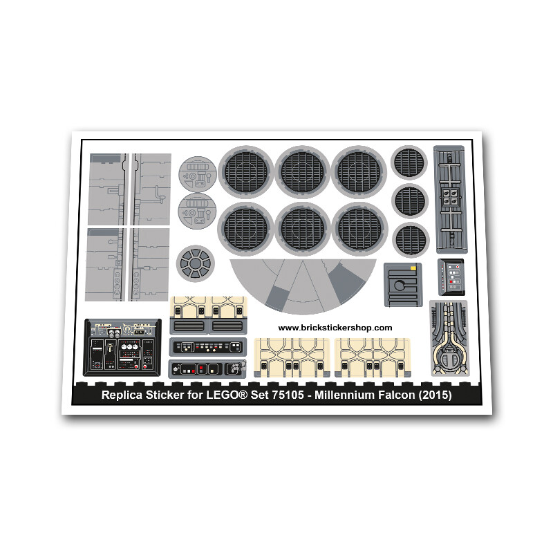 Replacement Sticker for Set 75105 - Millennium Falcon | eBay