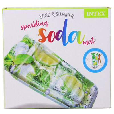 Intex 58778 Inflatable Sparkly Mattress 178x91cm Vinyl Sea Pool Mojito, New!!