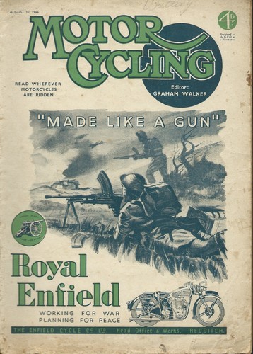 Motor Cycling - 10 agosto 1944 n° 1811 - Rivista inglese Motociclismo - 第 1/1 張圖片