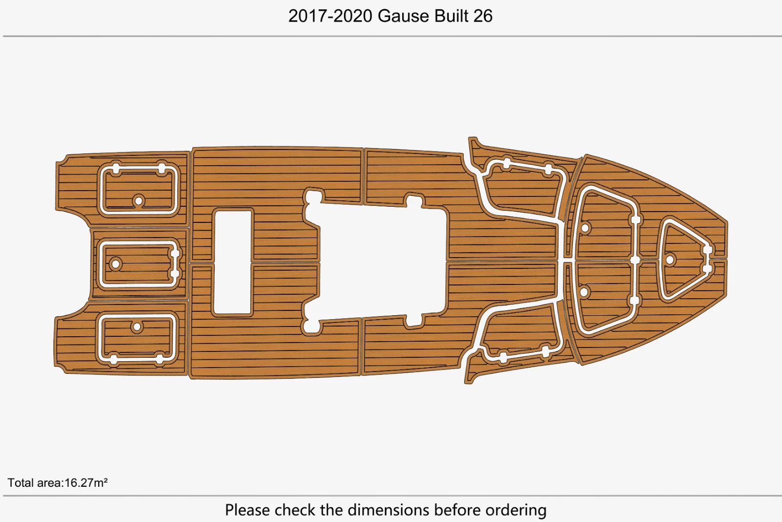 2017 Gause Built Cockpit Marine Boat EVA Pads Foam Teak Deck Faux Flooring Mat