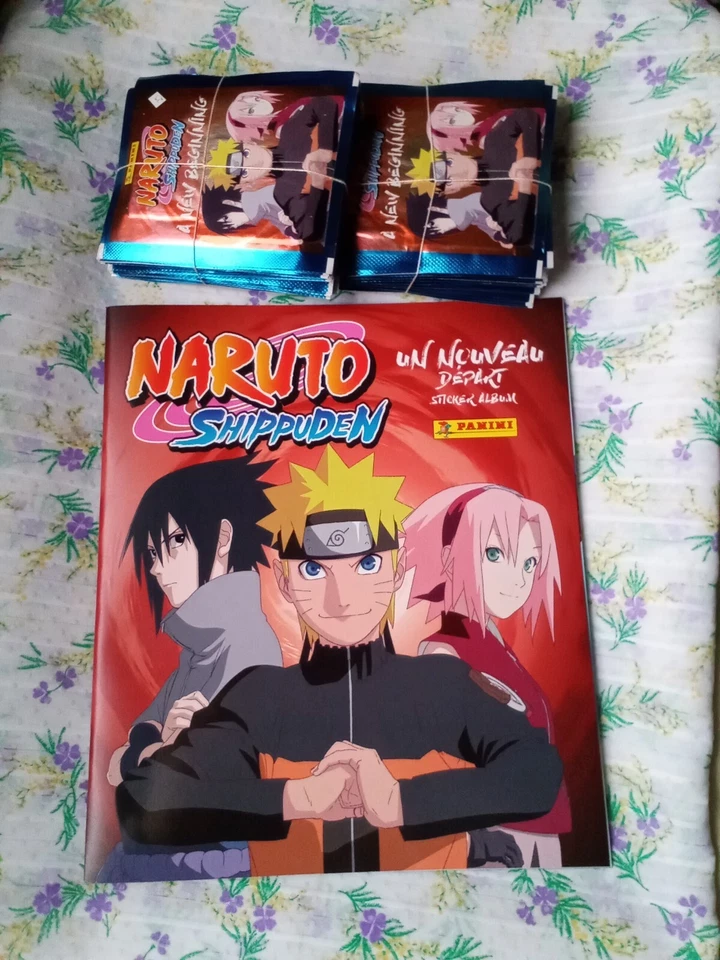 LOT PANINI NARUTO SHIPPUDEN UN NOUVEAU DEPART ALBUM VIDE + 50 POCHETTES STICKERS - Photo 1/1