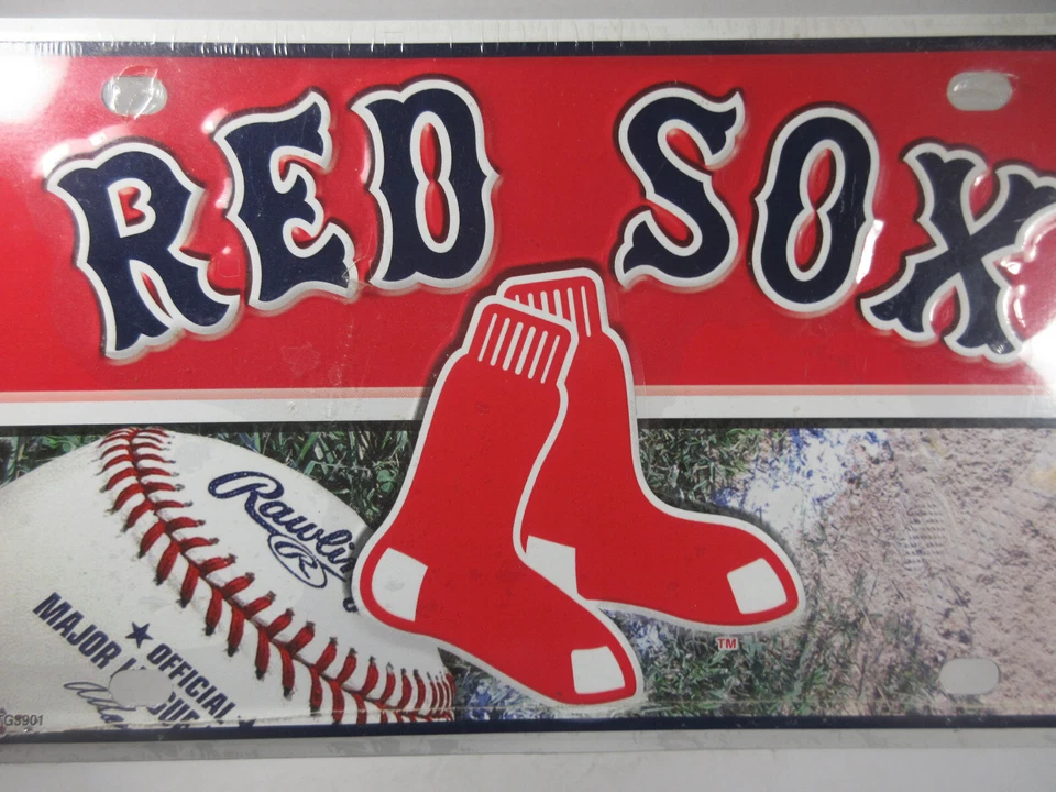 2010 Rico MLB Baseball Boston Red Sox metal novelty car auto license plate tag - Image 4 of 4