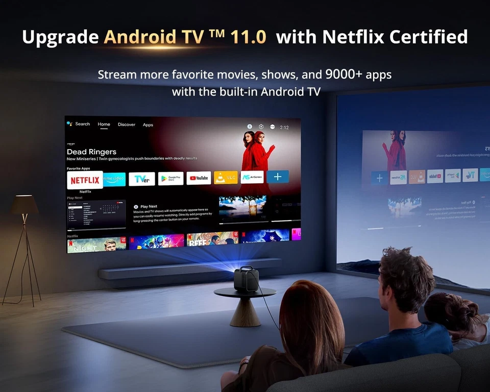 Etoe Seal Pro Projector Android TV & Netflix 1000 ANSI 20W Dolby Audio, Auto Foc - Image 2 of 4