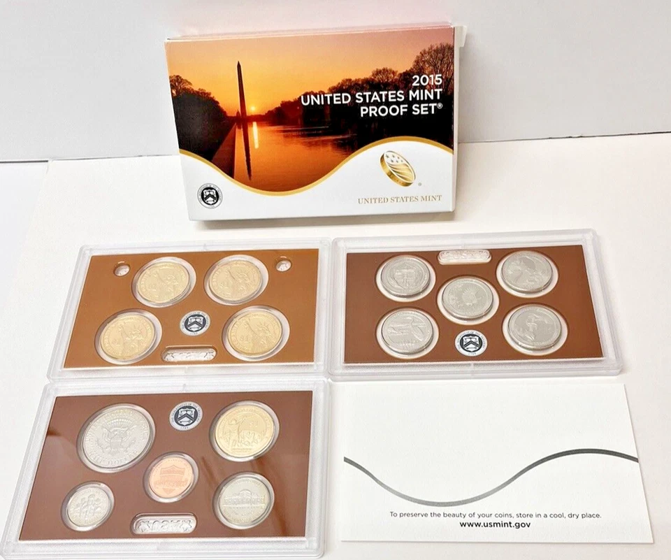U.S. Mint 1985 Uncirculated W/ 2015 Proof Set Gift Idea Coin Collection ML - Image 4 of 4