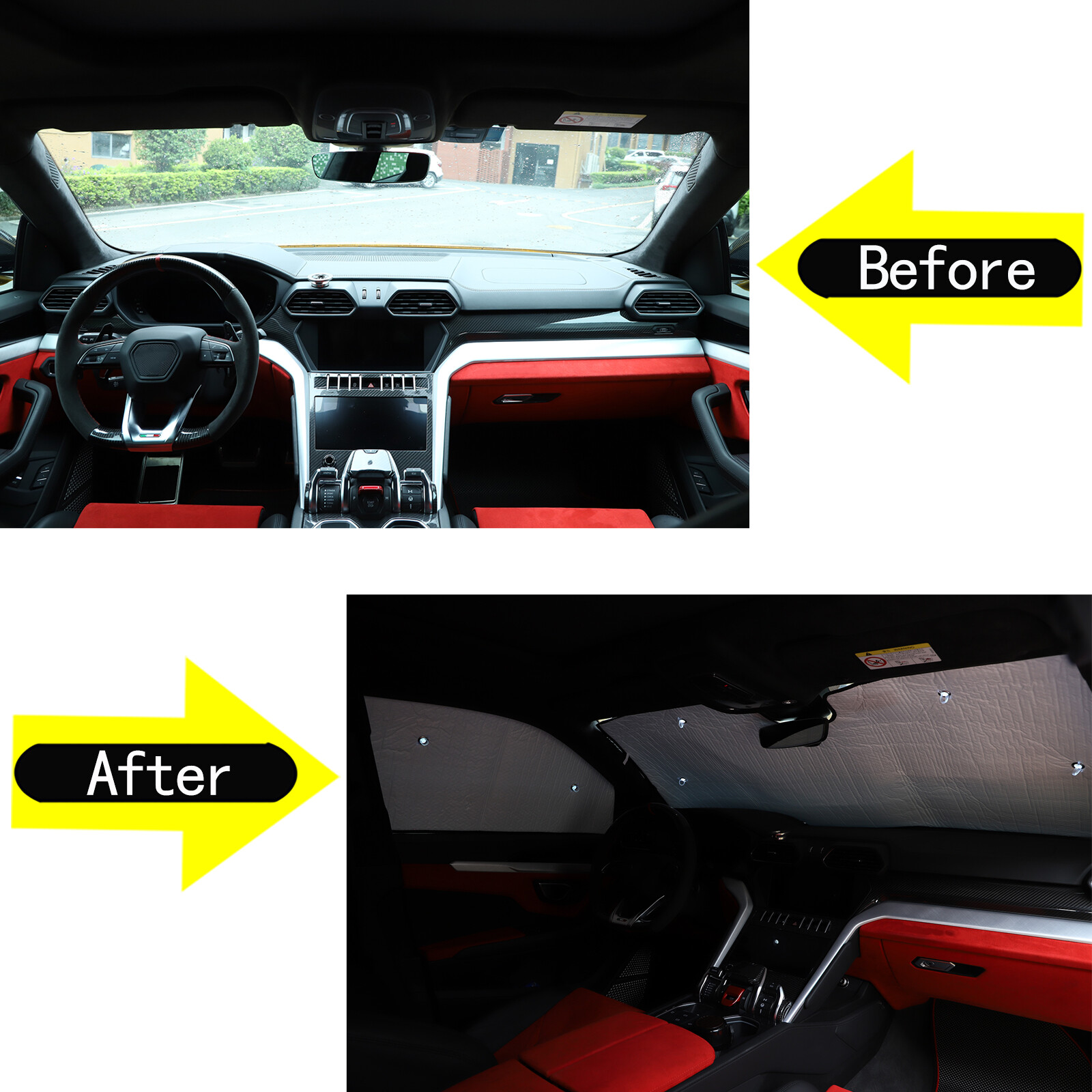 Car Full Window Sunshade Cover Shades Sun Visor For Lamborghini URUS 2018-23 US
