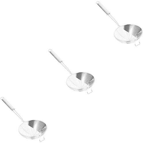 3 Pezzi Cucchiaio da Cucina in Acciaio Inox Cucchiaio da Schiuma Scanalato Stoviglie - Foto 12 di 12