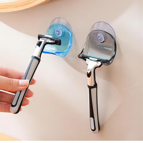 Bathroom Razor Toothbrush Storage Hanger Punch-Free Wall Sucker Suction Cup Hook