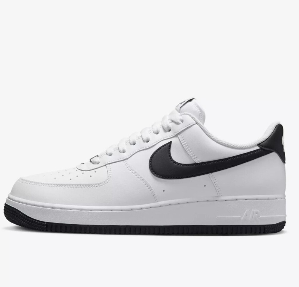 Nike Air Force 1 '07 White Black Men's Sneakers FQ4296-101 Multi Size New