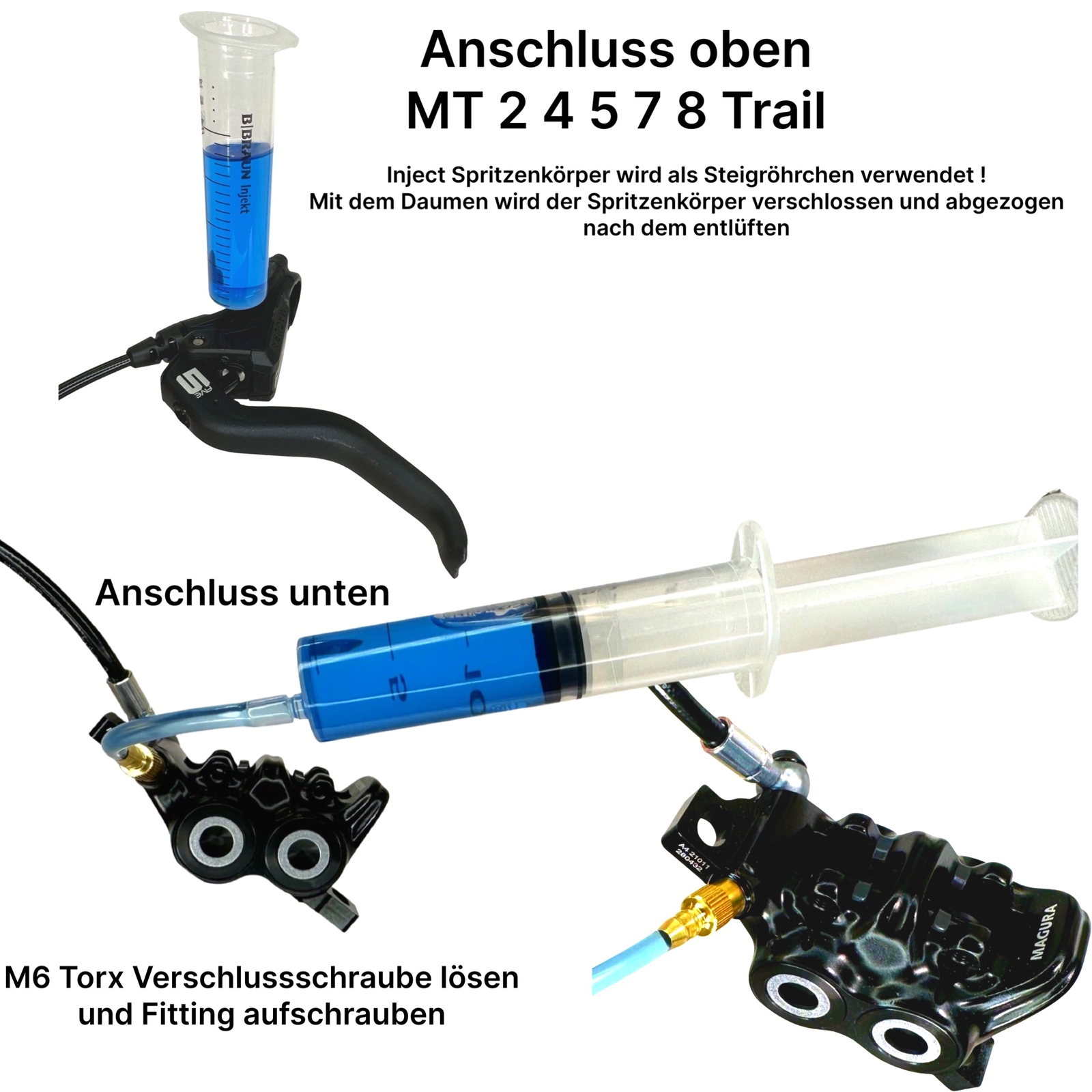 Service Kit Magura Royal Blood Scheibenbremse entlüftungs kit MT Mt4 5