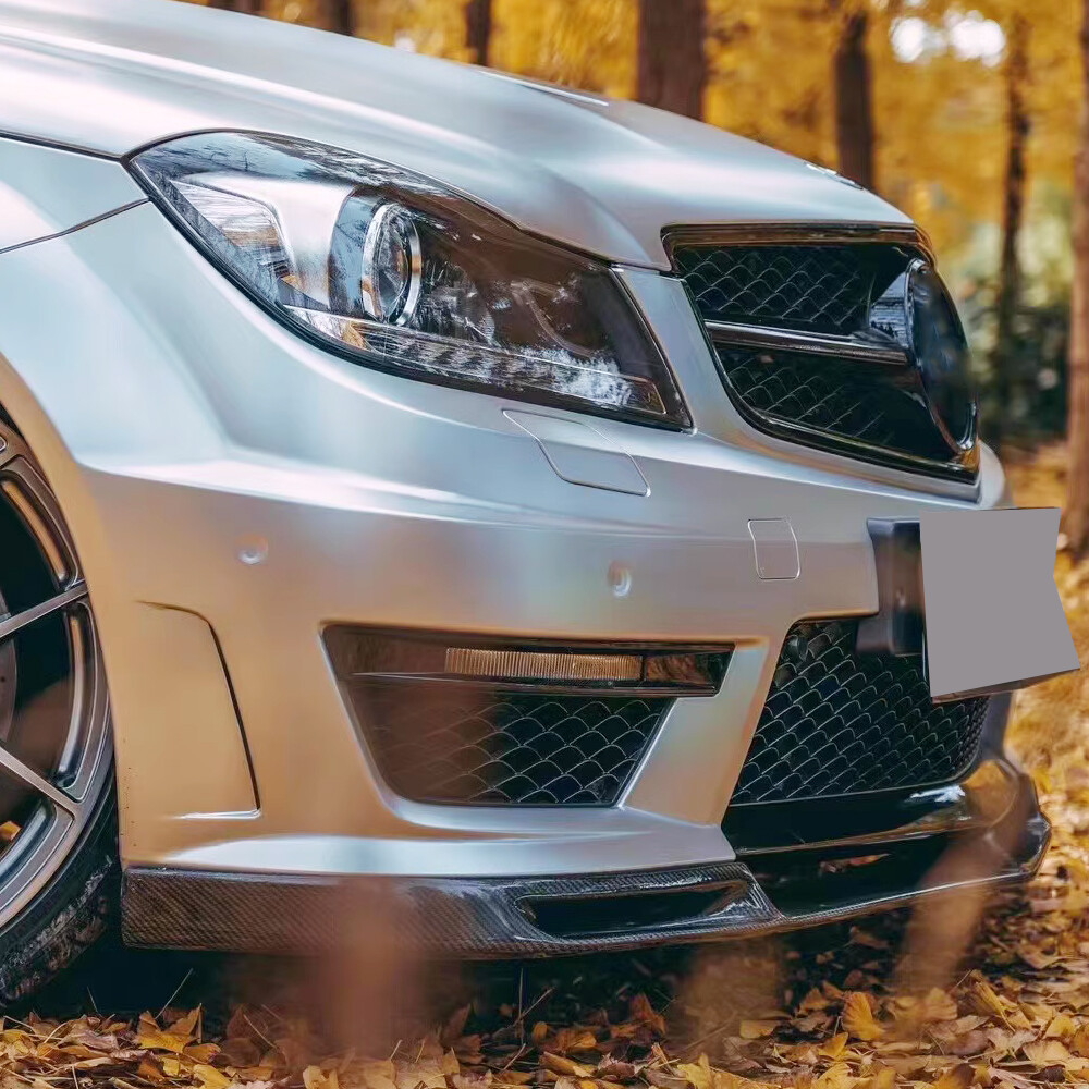 For Mercedes Benz W204 C63 C63 S 12-14 Real Carbon Front Bumper
