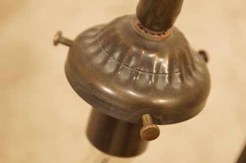 Antique Cast Bronze Iron Floral Art Nouveau Gooseneck Tabel Lamp Swival Head - Picture 18 of 22