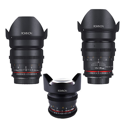 Rokinon Cine DS Wide Angle Cine Lens Kit for Sony E Mount 35mm