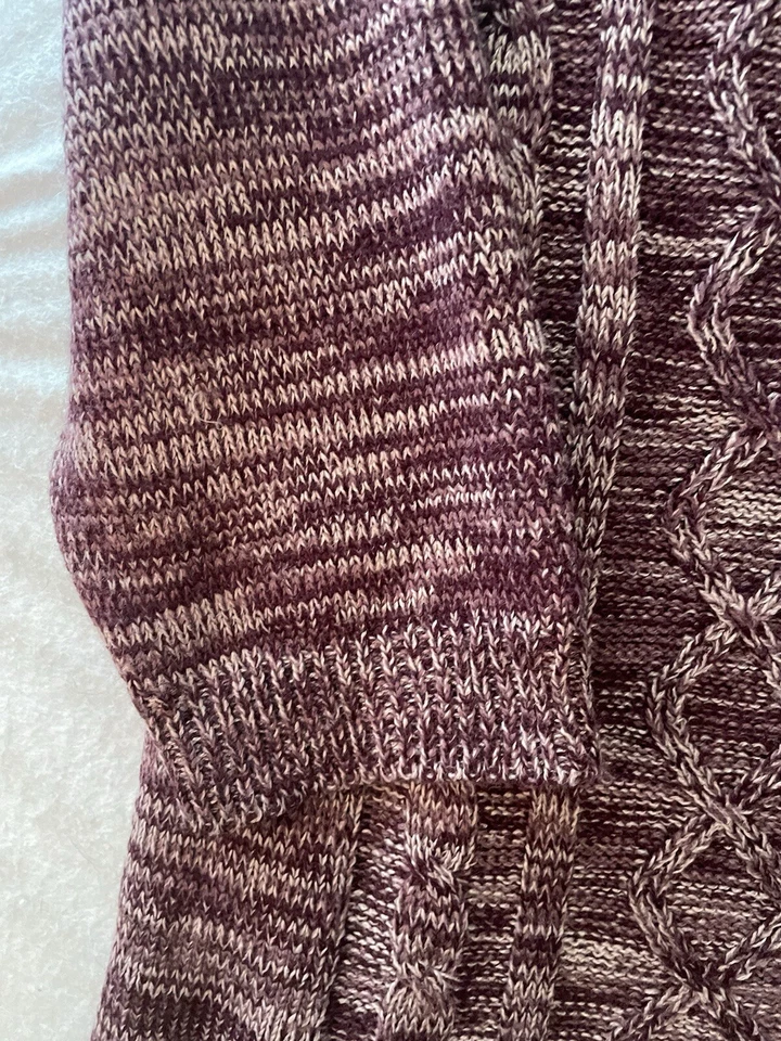 Suéter Jason Maxwell Mujer Talla 3X Púrpura Manga 3/4 Pullover Cuello Plegable Foto 3 de 4