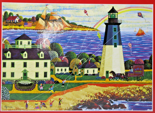 Sure Lox After The Rain Puzzle 1000 Pcs Lighthouse Harbor Jigsaw New - Picture 2 of 8