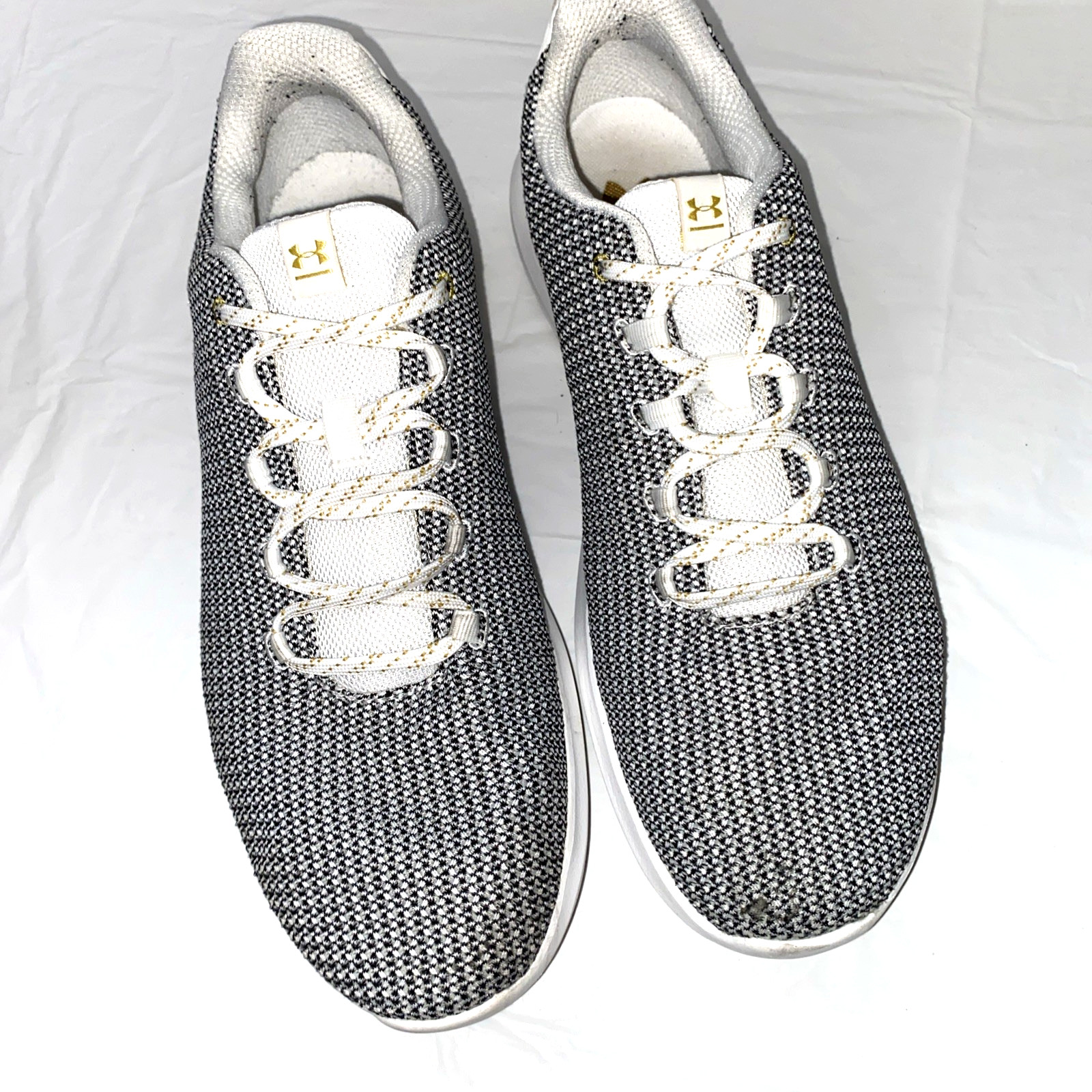 Under Armour Ripple MTL White Metallic Gold Mens Size 12 Athletic