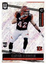 2019 Unparalleled Clayton Fejedelem NFL Insert Rookie RC PWE Foil Bengals #37