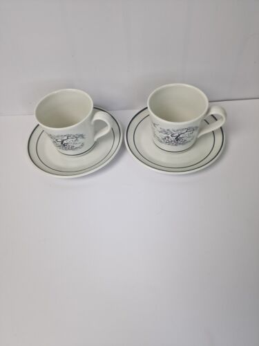 Royal Doulton Lambethware Asian Dawn LS 1032 (2) Cups & Saucers. - Picture 4 of 4