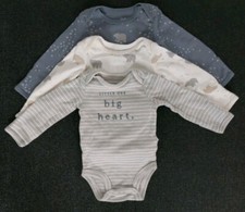 Just One You Made By Carter's Long Sleeve Bodysuits Size Newborn Set of 3 